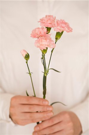 simsearch:685-02940844,k - Young woman holding carnation Fotografie stock - Premium Royalty-Free, Codice: 685-02940428
