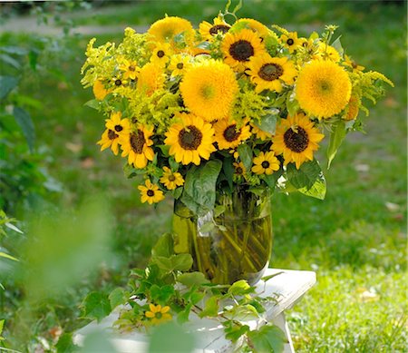 flower arrangement - Bunch of summer flowers Stock Photo - Premium Royalty-Free, Code: 689-05610247