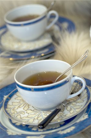 saucer - Two cups of tea Stock Photo - Premium Royalty-Free, Code: 689-05610637