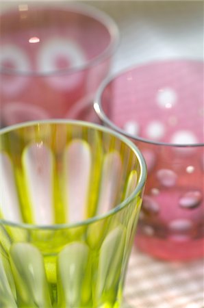 Three colored glasses Stock Photo - Premium Royalty-Free, Code: 689-05610650