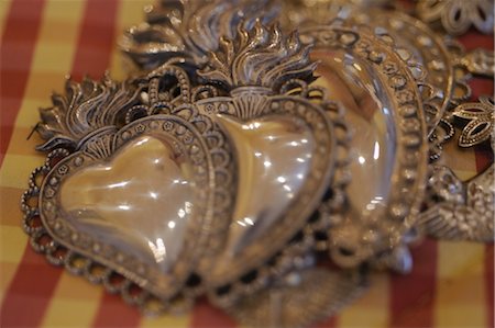 sleek - Ornate decorative hearts Foto de stock - Sin royalties Premium, Código: 689-05610890