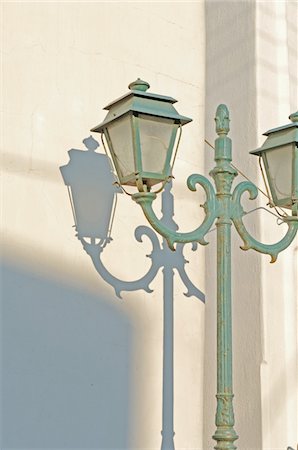 shadows on wall - Old-fashioned street lamp Stock Photo - Premium Royalty-Free, Code: 689-05611698