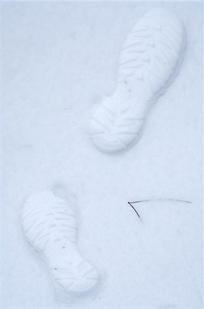 Empreintes dans la neige Photographie de stock - Premium Libres de Droits, Code: 689-05611706