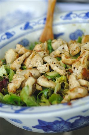 fresh chicken salad - Salad with chicken Stock Photo - Premium Royalty-Free, Code: 689-05611883