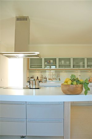 Kitchen with cooker hood Fotografie stock - Premium Royalty-Free, Codice: 689-05612220