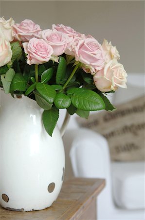 posy - Bunch of roses in jug Stock Photo - Premium Royalty-Free, Code: 689-05612502