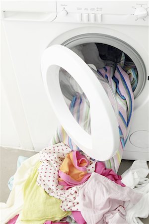 Laundry at washing machine Stock Photo - Premium Royalty-Free, Code: 689-05612572