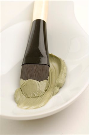 facial mask brush - Algae-meerschaum facial mask Foto de stock - Sin royalties Premium, Código: 689-03124736