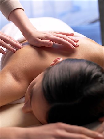 spa model - Woman getting a massage Stock Photo - Premium Royalty-Free, Code: 689-03127279