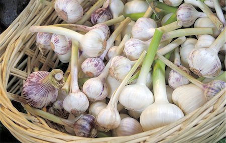 garlic in basket Stock Photo - Premium Royalty-Free, Code: 689-03128787