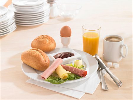 Continental Breakfast Fotografie stock - Premium Royalty-Free, Codice: 689-03130207