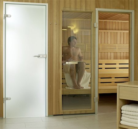 simsearch:689-03125518,k - Man in sauna Stock Photo - Premium Royalty-Free, Code: 689-03130576