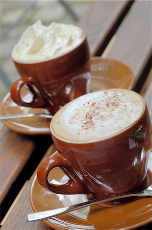 Two Cappuccini Stock Photo - Premium Royalty-Free, Code: 689-03130761