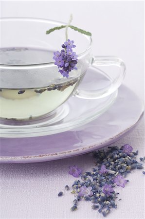 Lavender tea Foto de stock - Sin royalties Premium, Código: 689-03733109