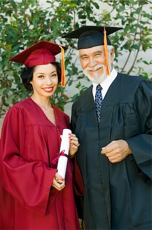 simsearch:693-06014222,k - Graduate and dean outside, portrait Stock Photo - Premium Royalty-Free, Code: 694-03318835