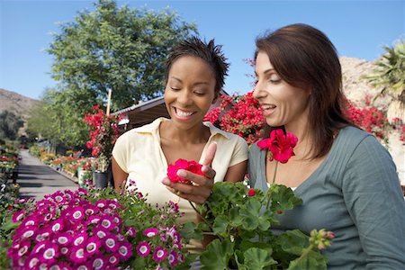 Friends shopping at plant nursery Stock Photo - Premium Royalty-Free, Code: 694-03319597