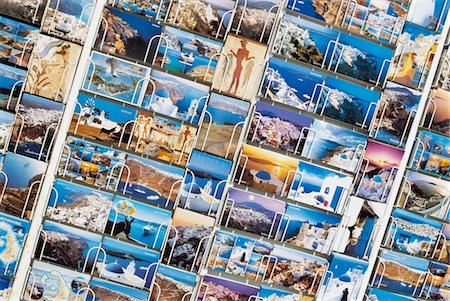 postcard - Postcards in Display Rack Stock Photo - Premium Royalty-Free, Code: 694-03325495