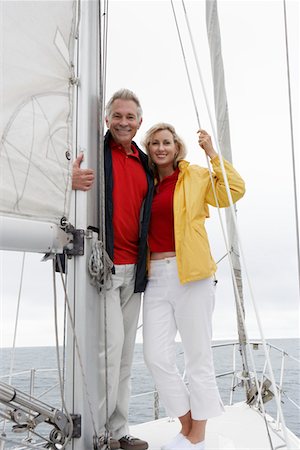 fair haired mature male boat - Couple on yacht, portrait Stock Photo - Premium Royalty-Free, Code: 694-03327256