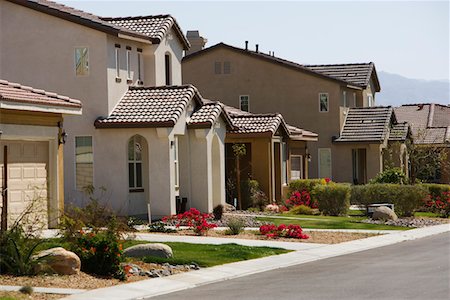 Large New Houses in New Development Stock Photo - Premium Royalty-Free, Code: 694-03329132