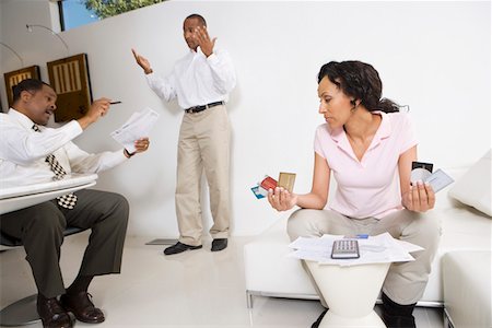 despair african american - Couple Meeting with Accountant Stock Photo - Premium Royalty-Free, Code: 694-03329268