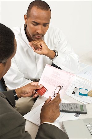 despair african american - Accountant and Client Stock Photo - Premium Royalty-Free, Code: 694-03329384