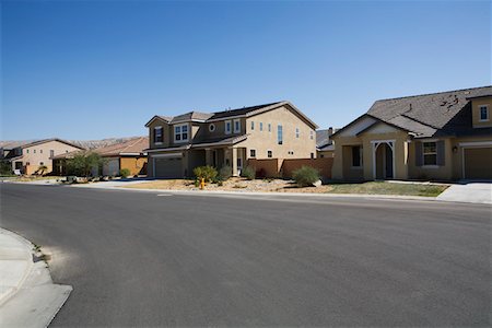 street suburb - Houses in New Development Stock Photo - Premium Royalty-Free, Code: 694-03329492