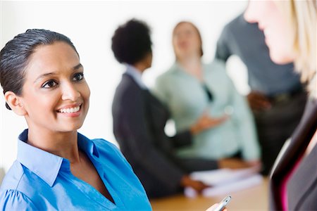 Businesswomen Talking Stock Photo - Premium Royalty-Free, Code: 694-03329969