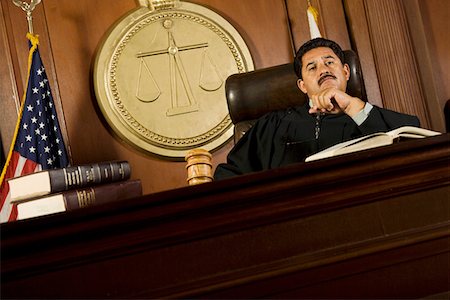 simsearch:694-03330980,k - Judge sitting in court Stock Photo - Premium Royalty-Free, Code: 694-03330884