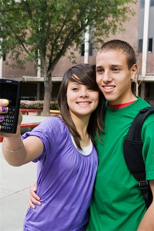 phone school - High School Students Stock Photo - Premium Royalty-Free, Code: 694-03331050
