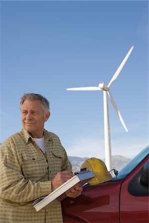 simsearch:693-06021950,k - Senior man working at wind farm Stock Photo - Premium Royalty-Free, Code: 694-03332618