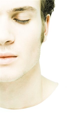 Young man's face, extreme close-up Stock Photo - Premium Royalty-Free, Code: 695-05765720