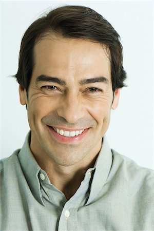 dimpled - Man smiling, portrait Stock Photo - Premium Royalty-Free, Code: 695-05766179