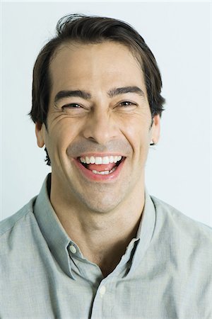 real people cutout - Man laughing, portrait Stock Photo - Premium Royalty-Free, Code: 695-05766180