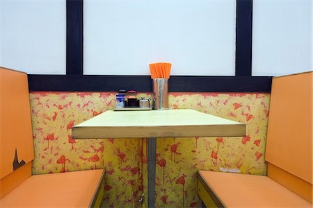 fast food restaurant inside - Diner booth Stock Photo - Premium Royalty-Free, Code: 695-05766663