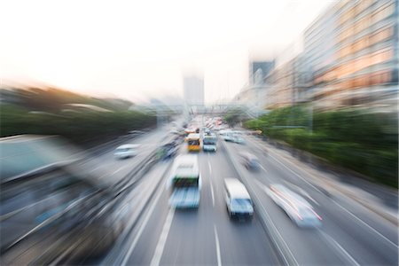 China, city thoroughfare, high angle view, blurred motion Stock Photo - Premium Royalty-Free, Code: 695-05767345