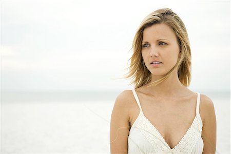 Premium Photo  Portrait of a beautiful woman wearing white