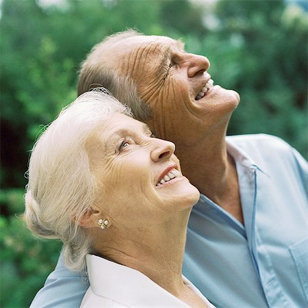 Senior couple looking up, portrait Stock Photo - Premium Royalty-Free, Code: 695-05775124