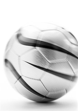 simsearch:695-05779541,k - Soccer ball, close-up, b&w. Stock Photo - Premium Royalty-Free, Code: 695-05775346