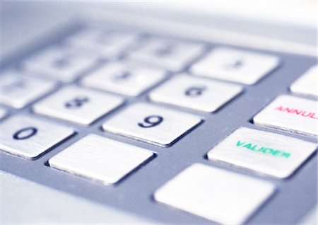 simsearch:695-05776744,k - ATM machine keyboard, close-up Stock Photo - Premium Royalty-Free, Code: 695-05776761