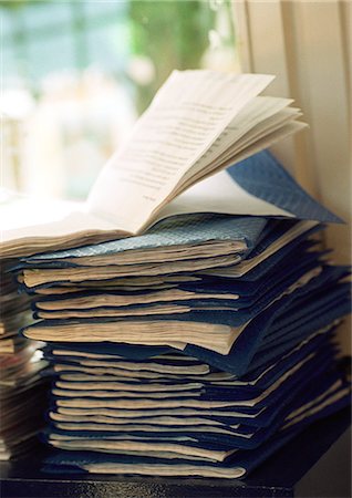 exams college - Pile of notebooks. Stock Photo - Premium Royalty-Free, Code: 695-05776836