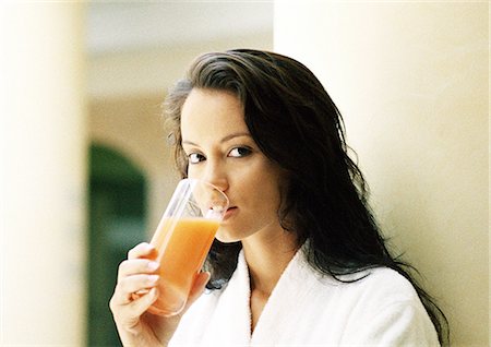 Woman drinking juice. Stock Photo - Premium Royalty-Free, Code: 695-05776878