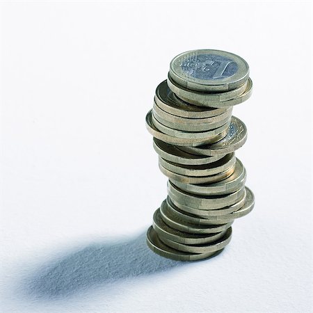 euro currency coin stack - Stack of euro coins Stock Photo - Premium Royalty-Free, Code: 695-05778758