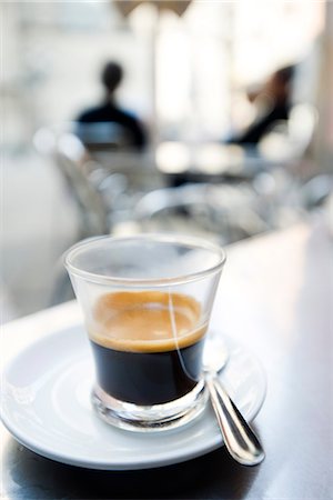 espresso close up - Glass of espresso Stock Photo - Premium Royalty-Free, Code: 695-05779769