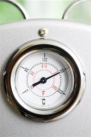 Temperature gauge on espresso machine Fotografie stock - Premium Royalty-Free, Codice: 695-05770920