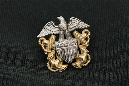 eagle not people - United States Navy brooch Stock Photo - Premium Royalty-Free, Code: 695-05771194