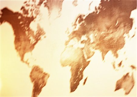 Map of the world, blurred, sepia. Stock Photo - Premium Royalty-Free, Code: 695-05773167