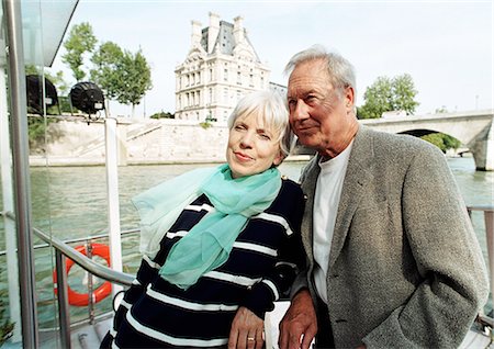 eine person - France, Paris, mature man and woman on a boat in the River Seine Stock Photo - Premium Royalty-Free, Code: 695-05773703