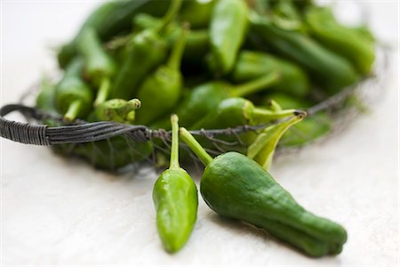 stem vegetable - Green chili peppers Stock Photo - Premium Royalty-Free, Code: 695-05780019