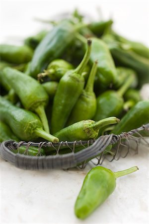 stem vegetable - Green chili peppers Stock Photo - Premium Royalty-Free, Code: 695-05780078