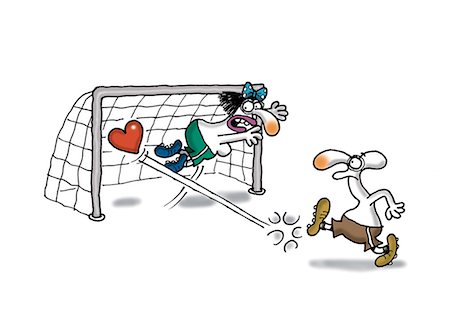 simsearch:695-05780354,k - Man making soccer goal with heart Stock Photo - Premium Royalty-Free, Code: 695-05780363